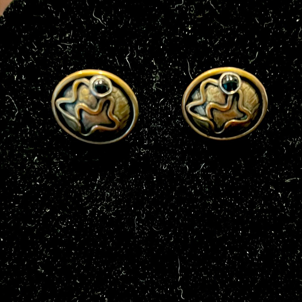 Mixed Metal Cooper and Brass with Garnet Stone
